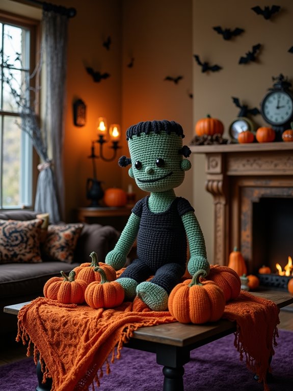 festive quirky frankenstein decor