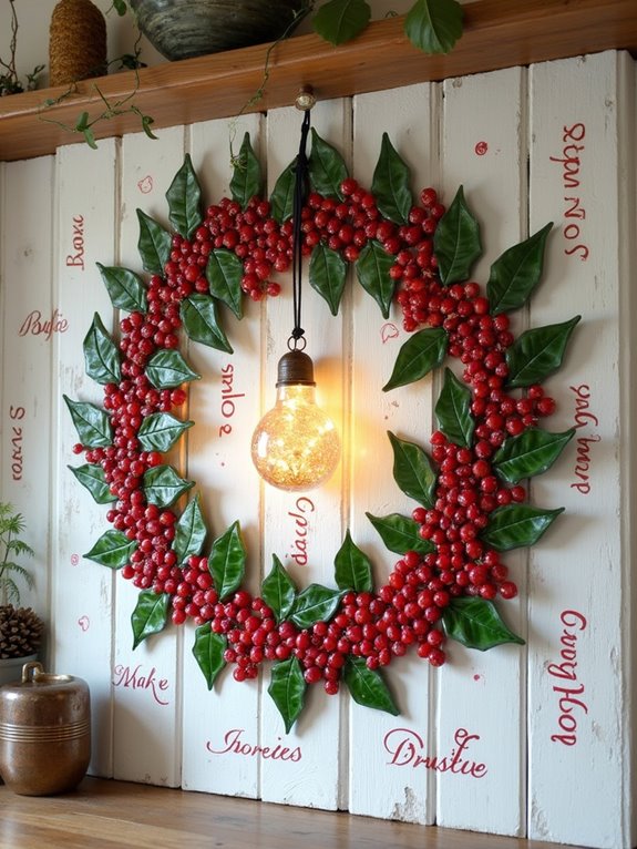 festive red and green decor