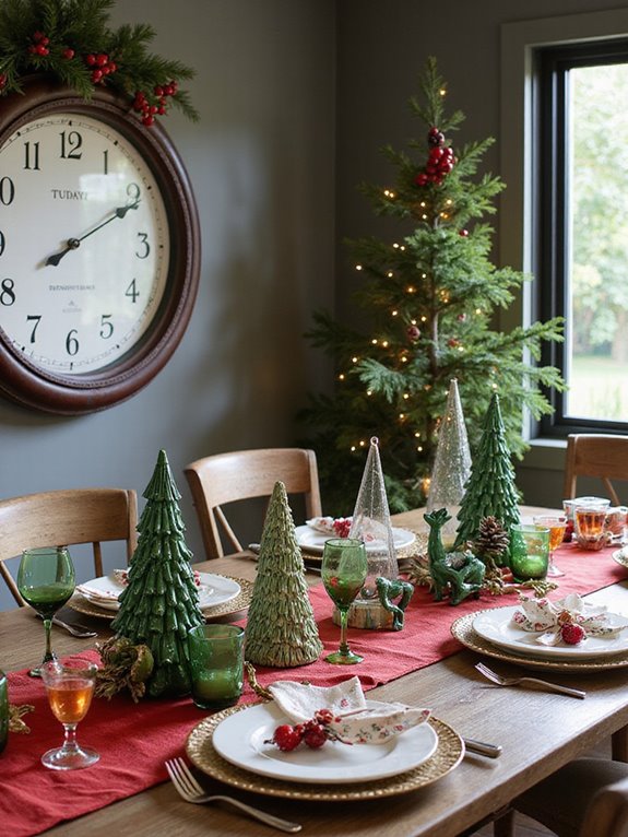 festive red and green