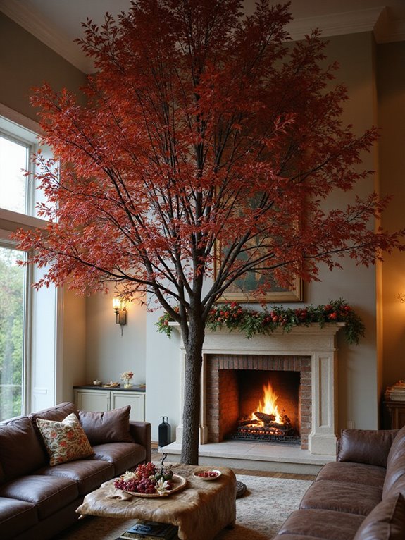 festive red eucalyptus garlands