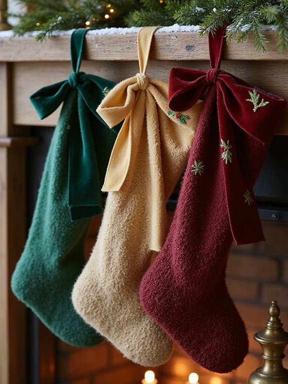 festive ribbon embellishments added