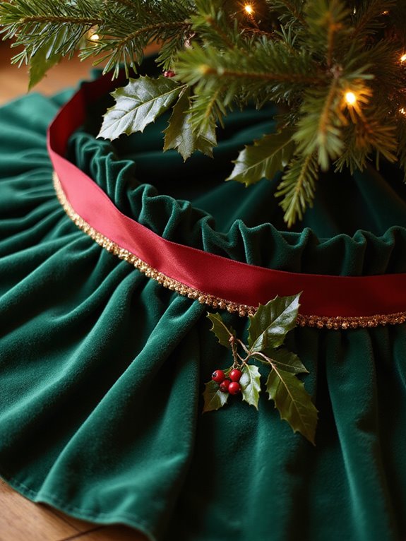 festive ribbon tree skirts