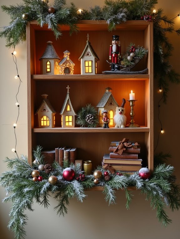 festive seasonal shelf display