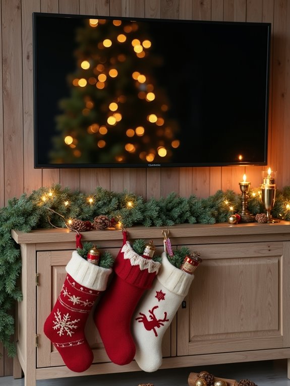 festive stockings for tv