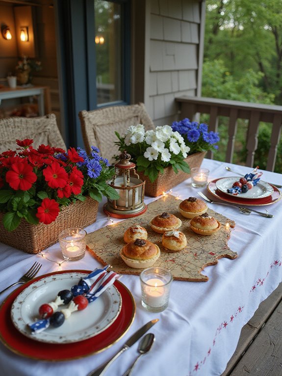 festive striped star decorations