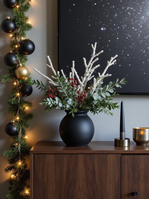 festive tv console decorations