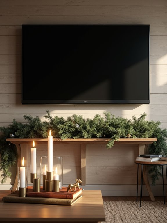 festive tv nook transformation