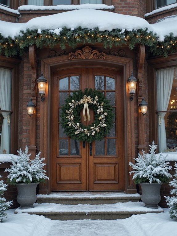 festive winter wreath decoration