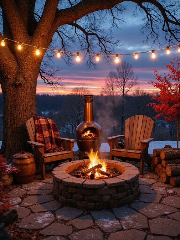 fire pit winter safety