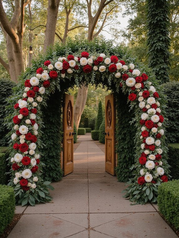 floral archway wedding entrance