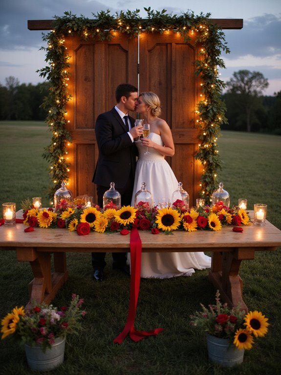 floral themed wedding table numbers