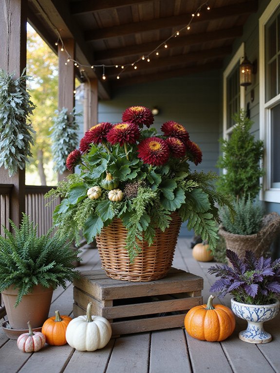 fresh foliage and herbs