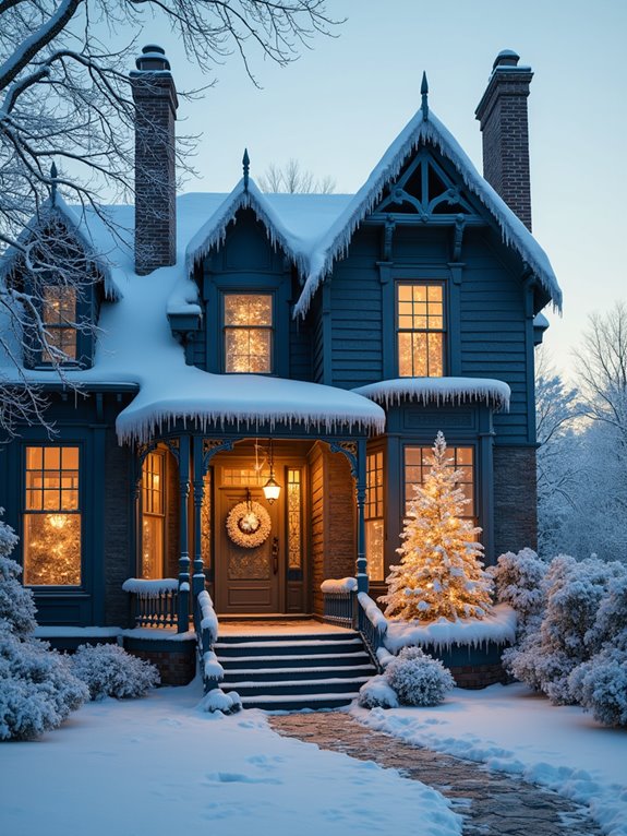 frosted glass winter decorations