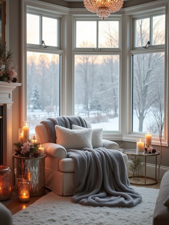 frosted winter home decor
