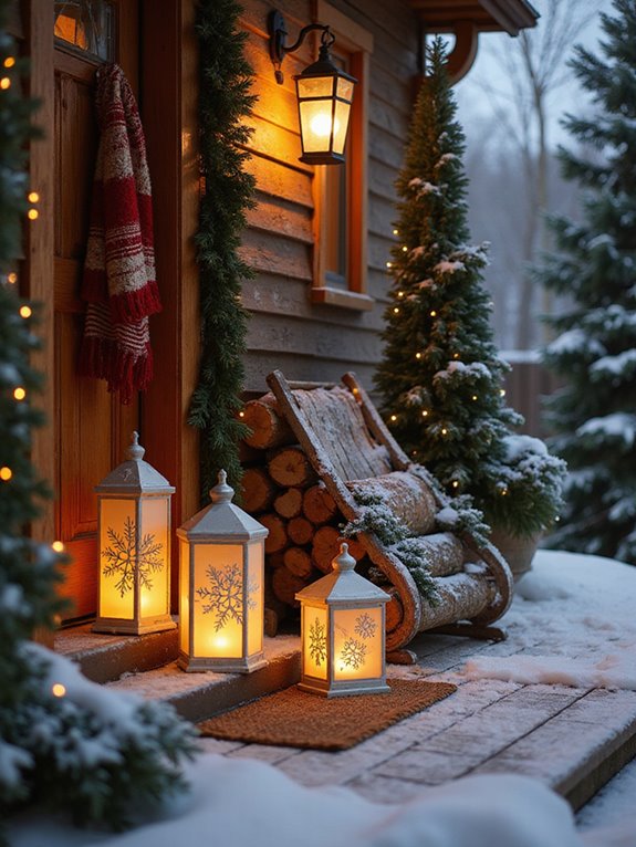 frosty lanterns for winter
