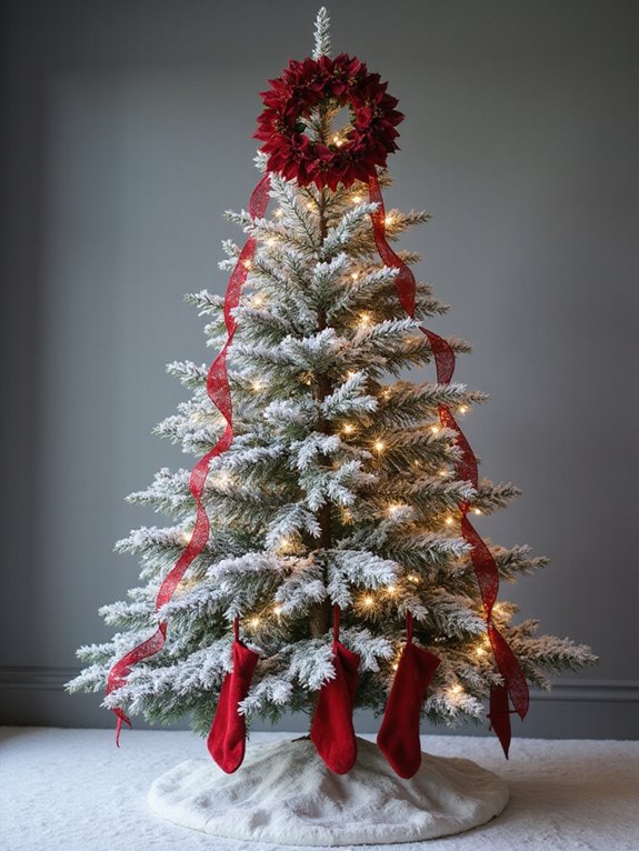 frosty snowflake ribbon decorations