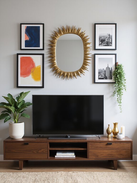 gallery wall art arrangement