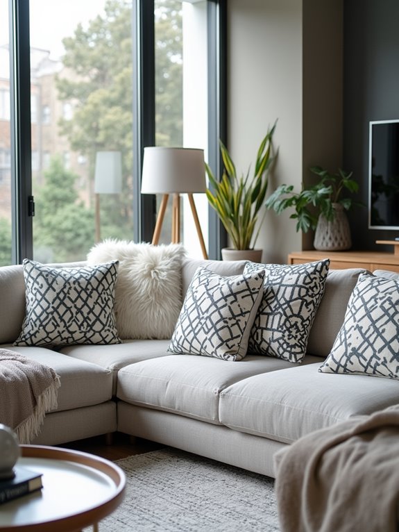 geometric pillows for modern decor