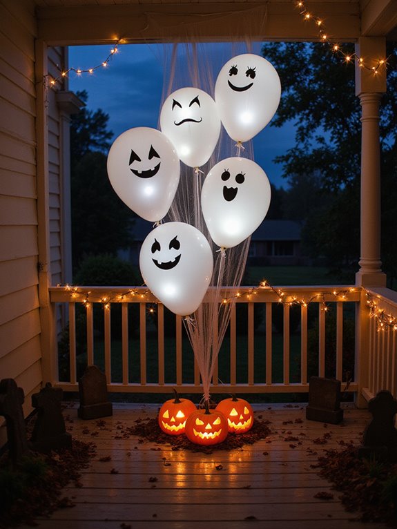 ghostly balloon party decor