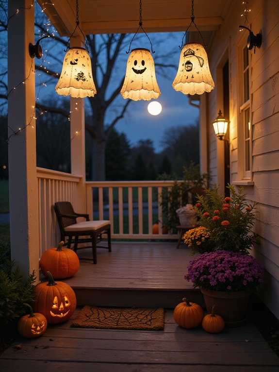 ghostly lanterns halloween decor