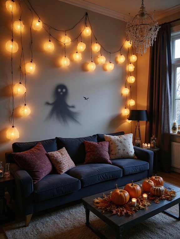 ghostly lights create ambiance