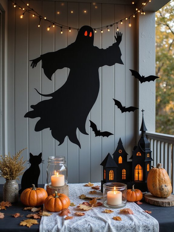 ghostly silhouettes for halloween