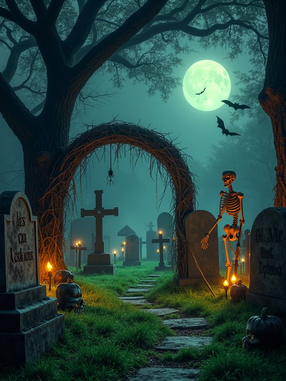 ghoulish graveyard halloween decorations