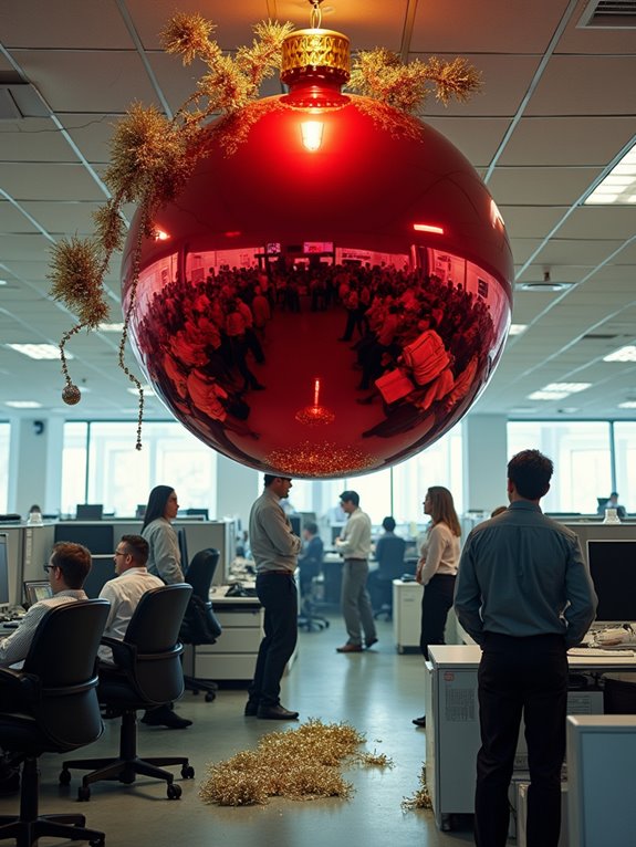 giant festive office decorations