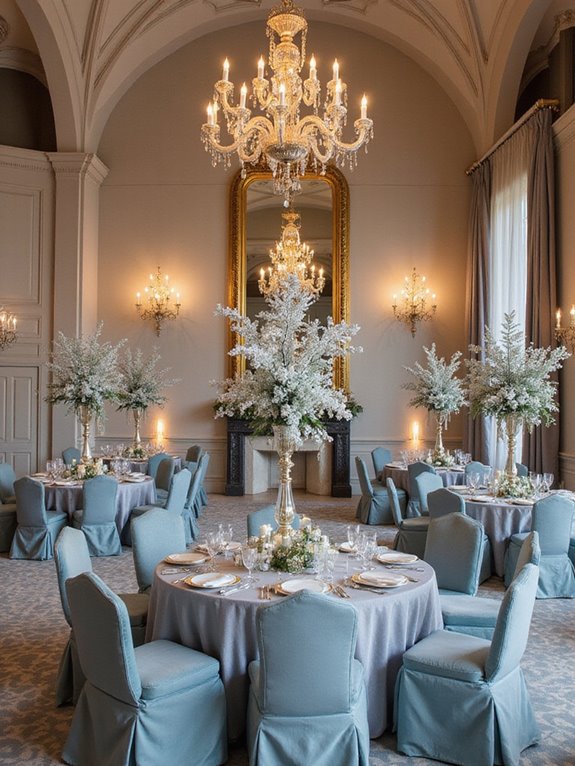 gilded mirrors enhance winter elegance