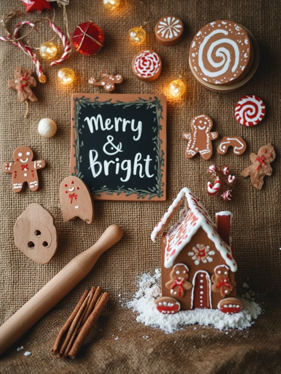 gingerbread themed holiday crafting