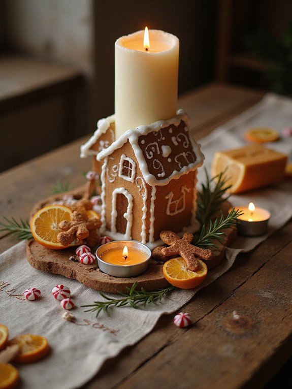gingerbread themed scented candles
