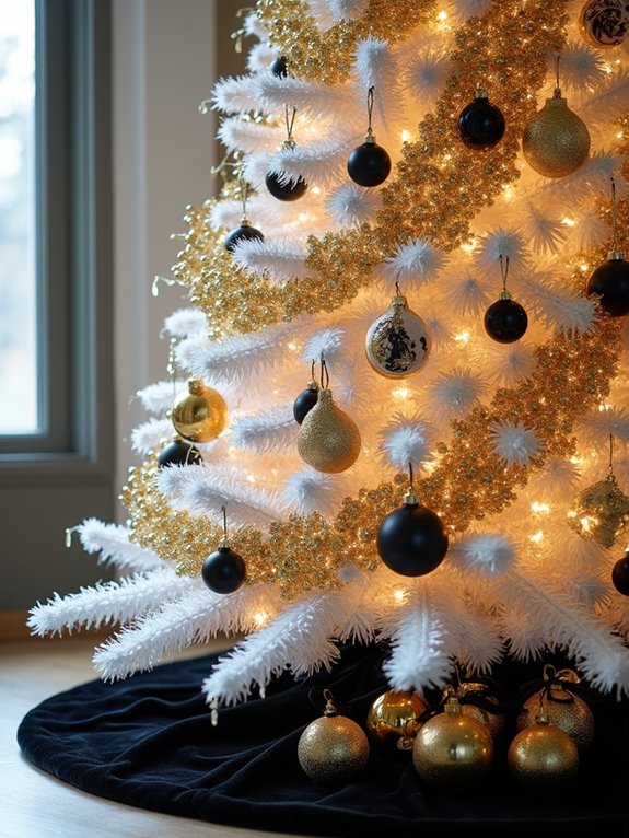 glamorous black and gold garland