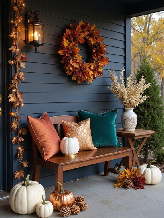 glamorous fall porch decor