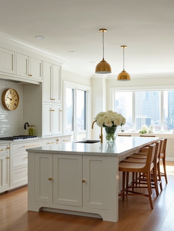 glamorous gold hardware accents