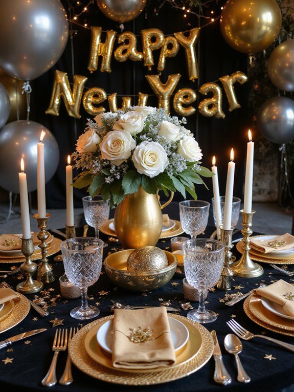 glamorous gold silver decorations