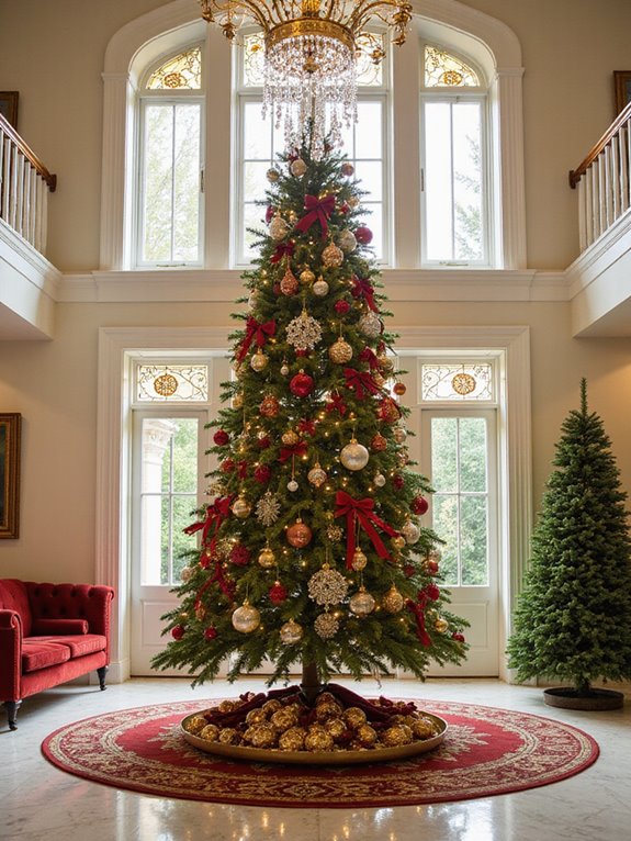 glamorous green and red