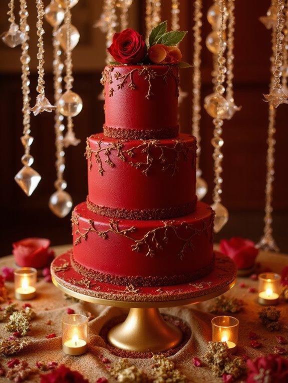glamorous red velvet cake