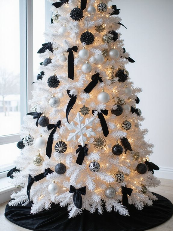 glamorous white tree accents
