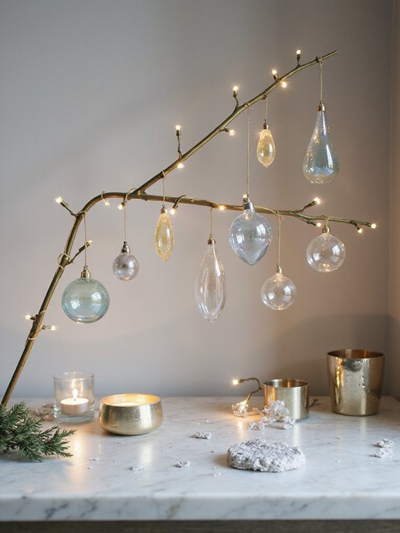 glass ornaments and decor