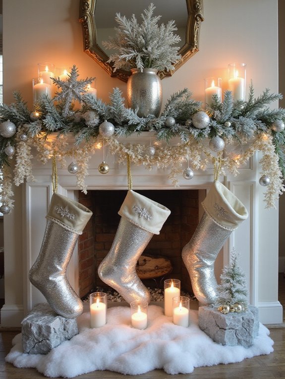 gleaming silver christmas decor