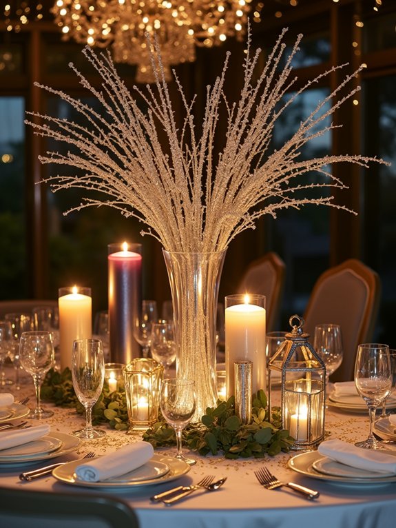 glittery new year s centerpieces
