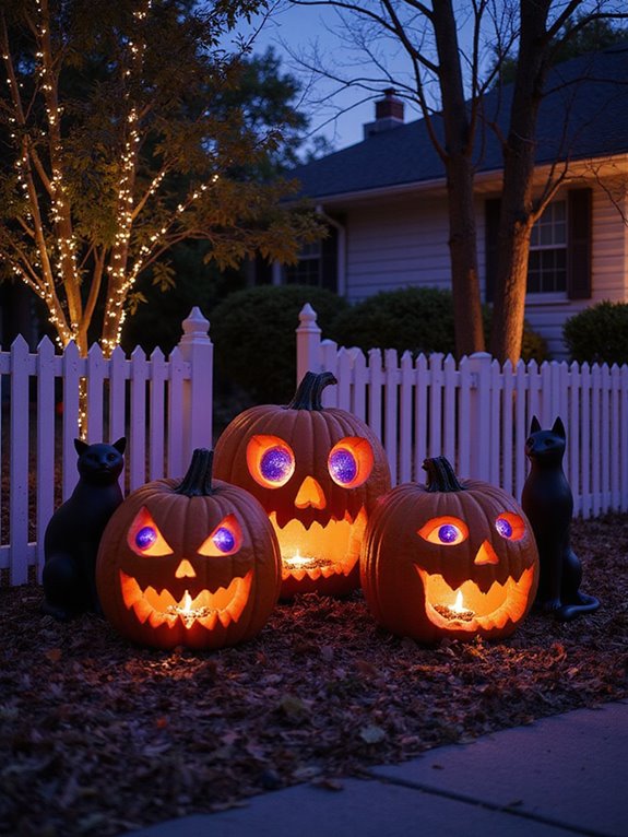 glowing eyes halloween display
