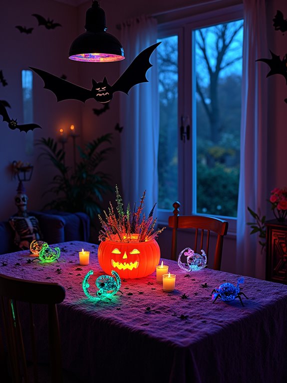 glowing halloween decorations create fun