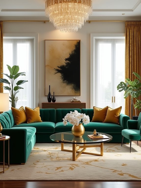 gold accented furniture luxury