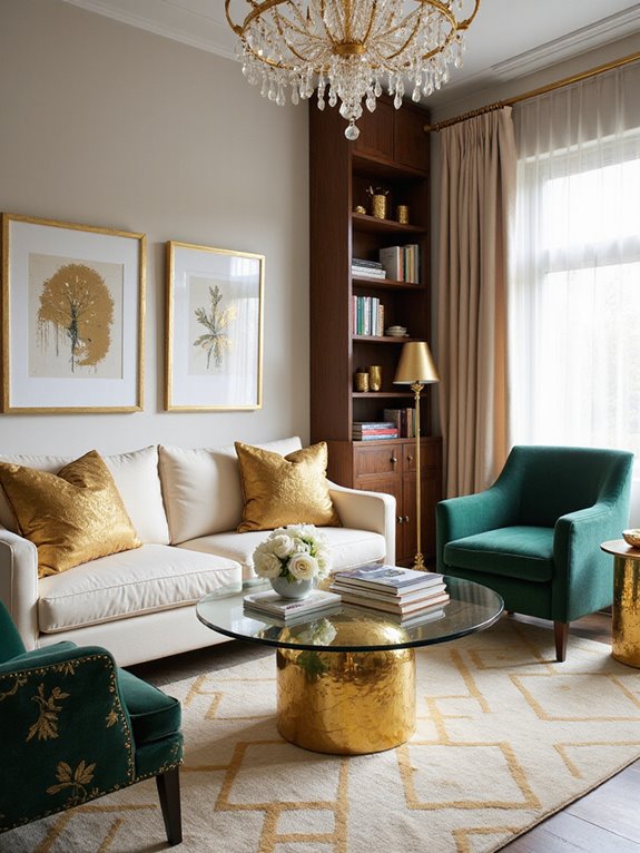 gold accents for small spaces