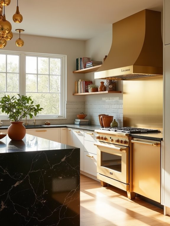 gold appliances for elegance
