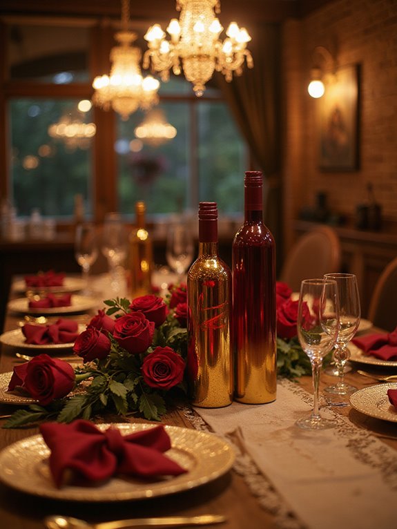 gold dipped wine bottle decor