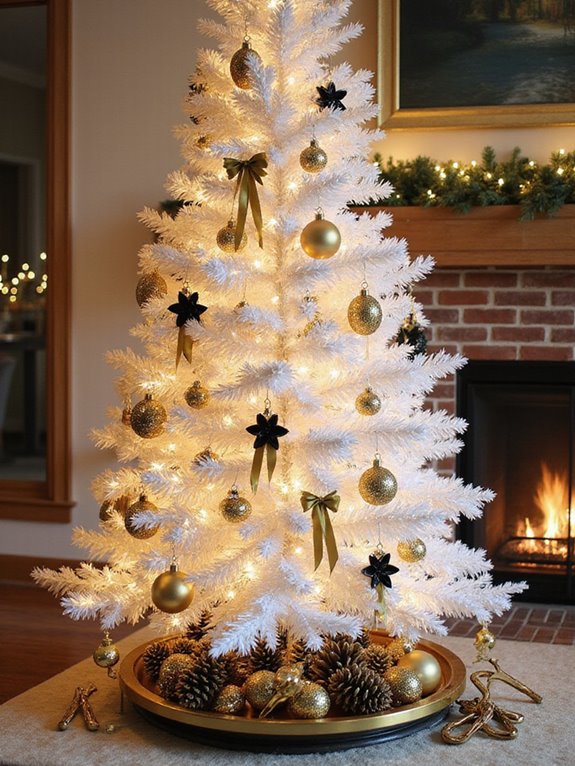 gold painted pinecone decorations