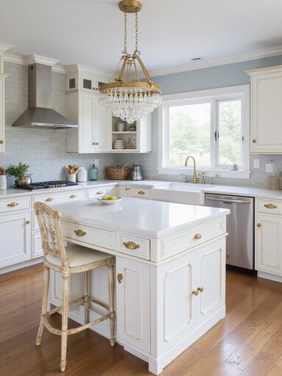 gold trimmed kitchen elegance