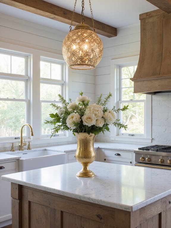 gold vase floral arrangements